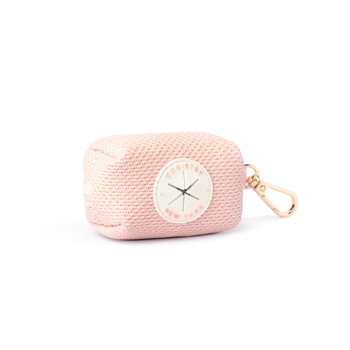 Dogistry Madison blush poop bag holder with light-gold clip