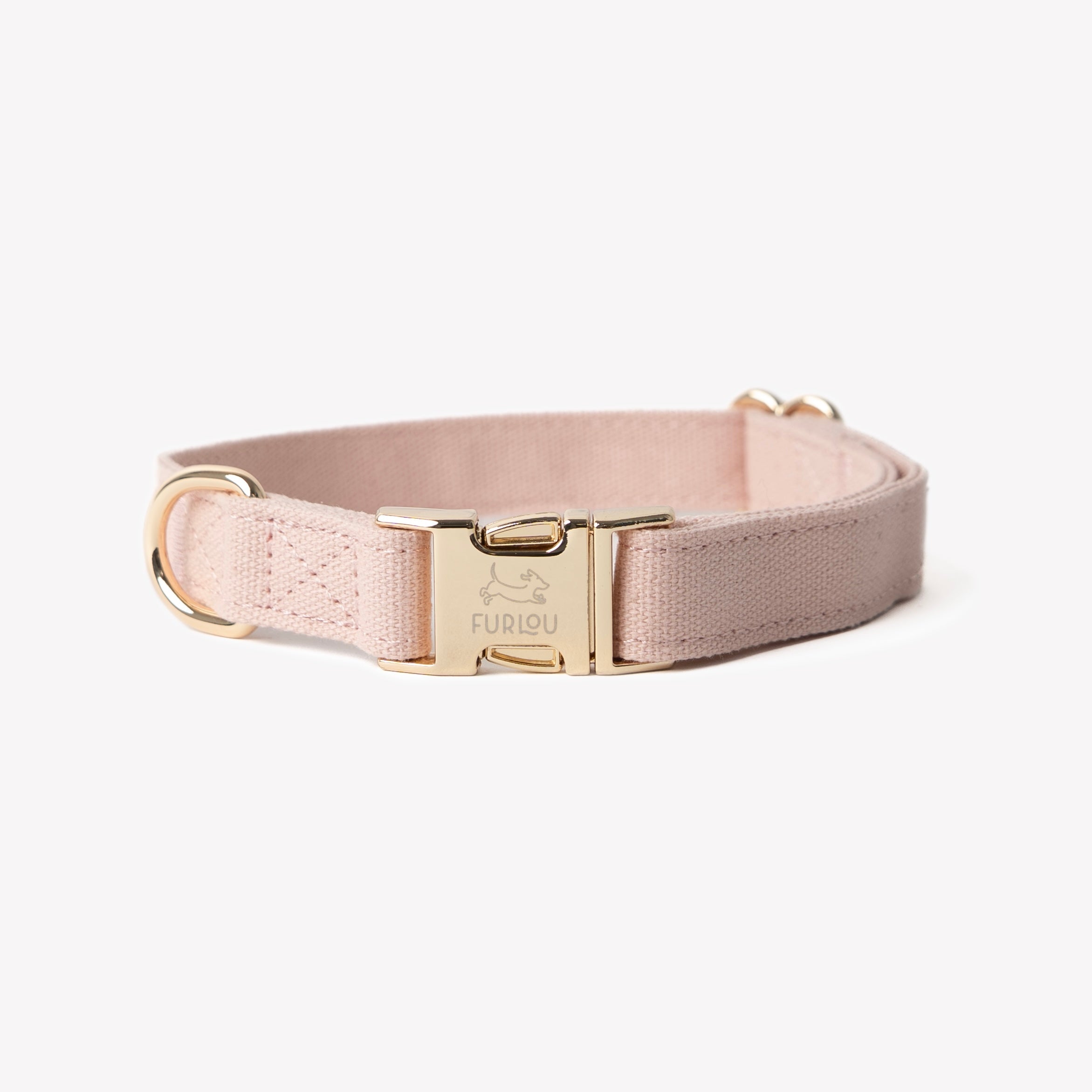 Soft Cotton Canvas Dog Collar | Powder Rose