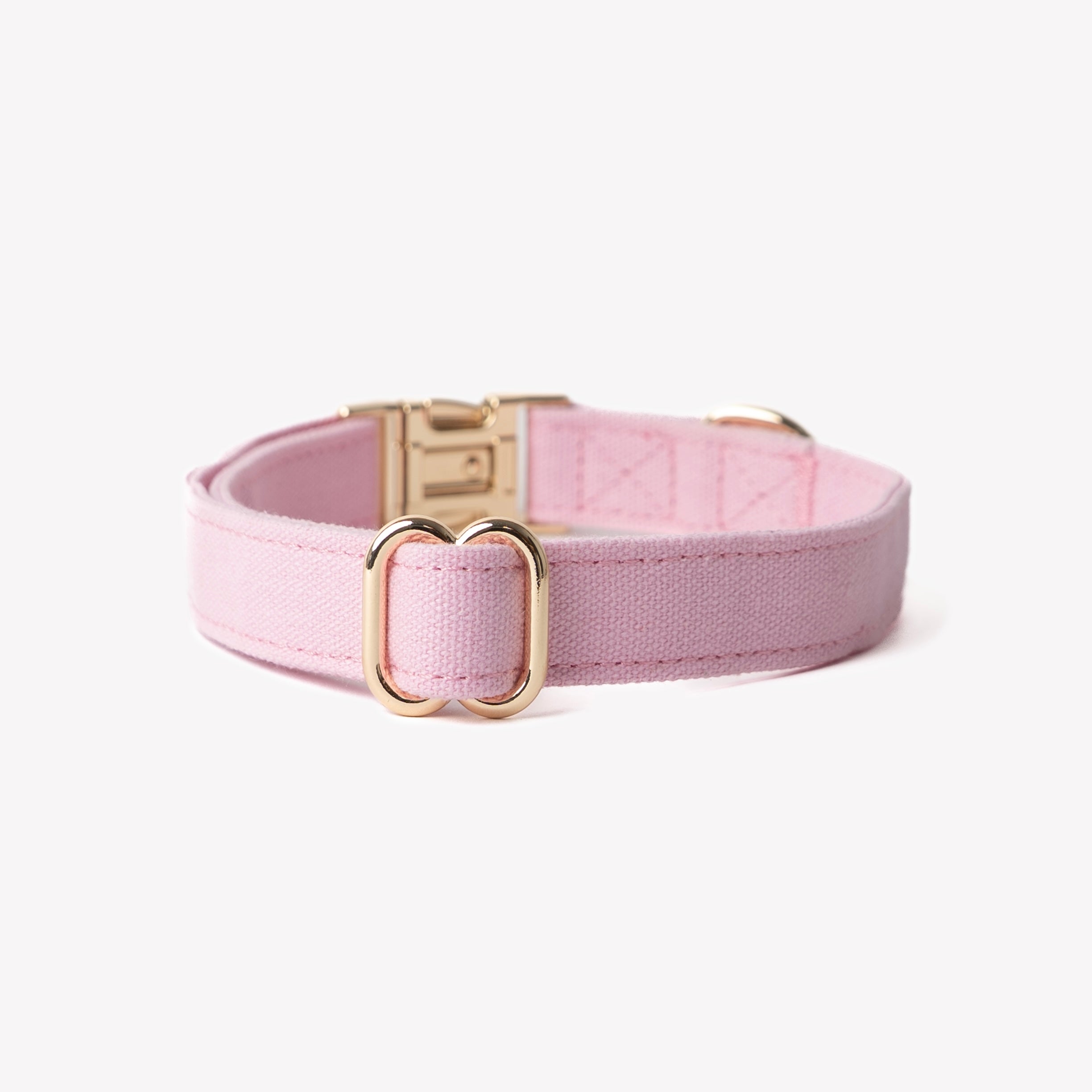 Soft Cotton Canvas Dog Collar in Pink Color
