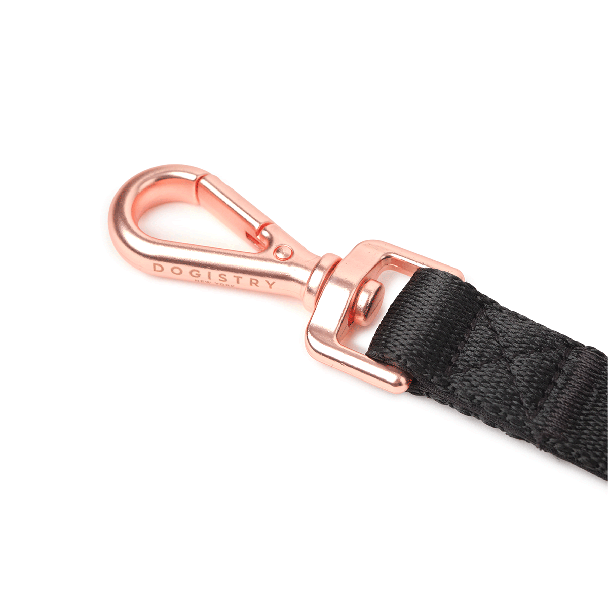 Matte rose gold clip on the Metro hands-free leash