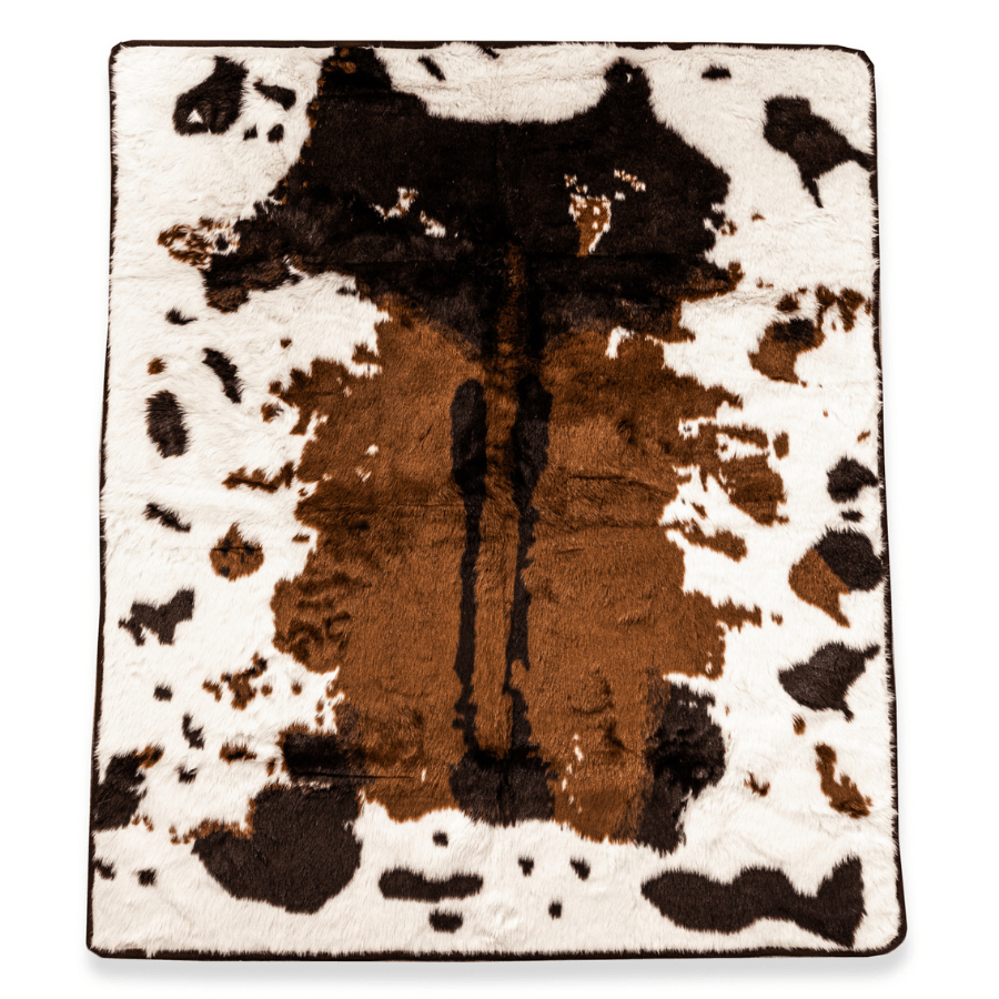 PupProtector Waterproof Throw Blanket For Pets - Brown Faux Cowhide