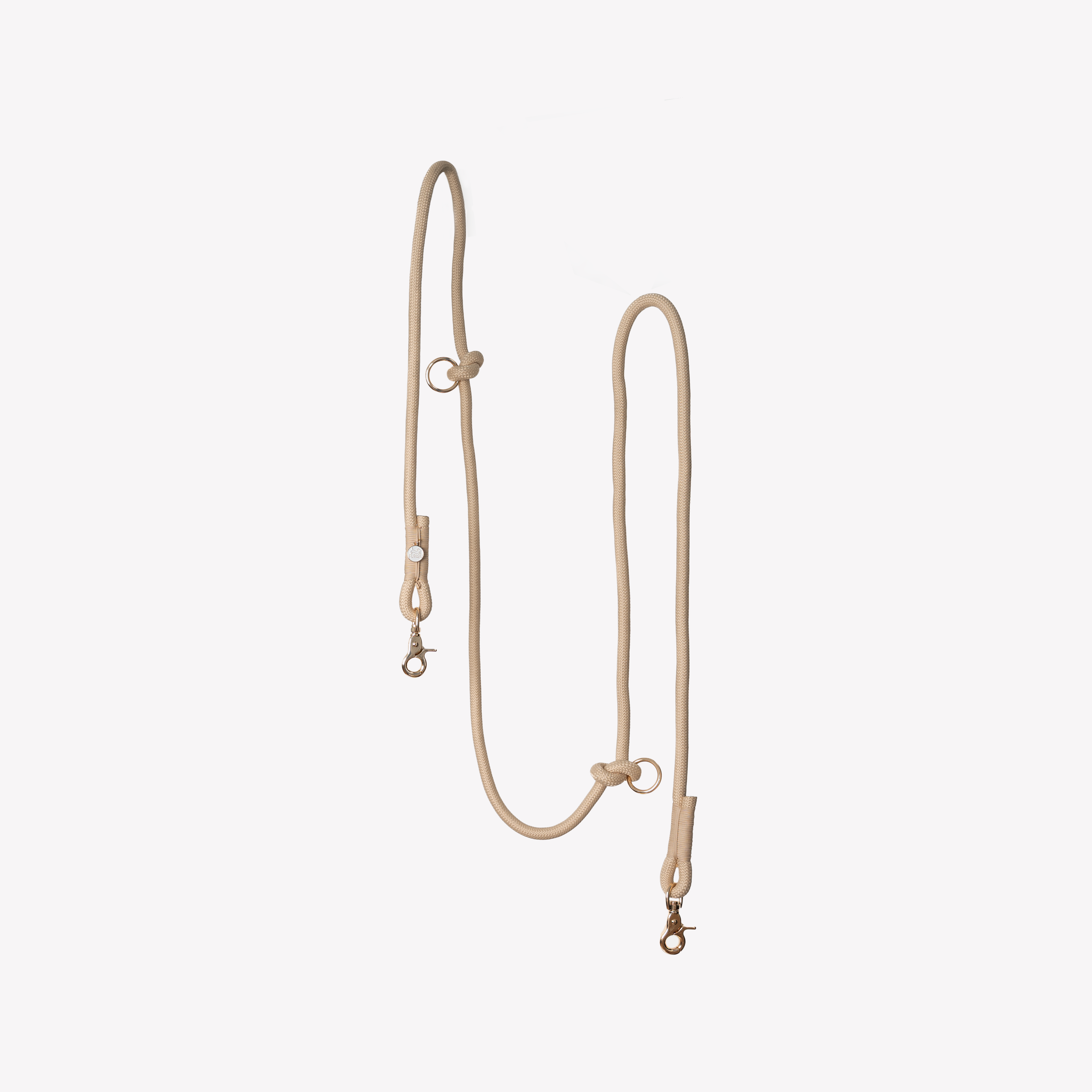 Hands Free Braided Leash 8ft Long | Chic Beige Color