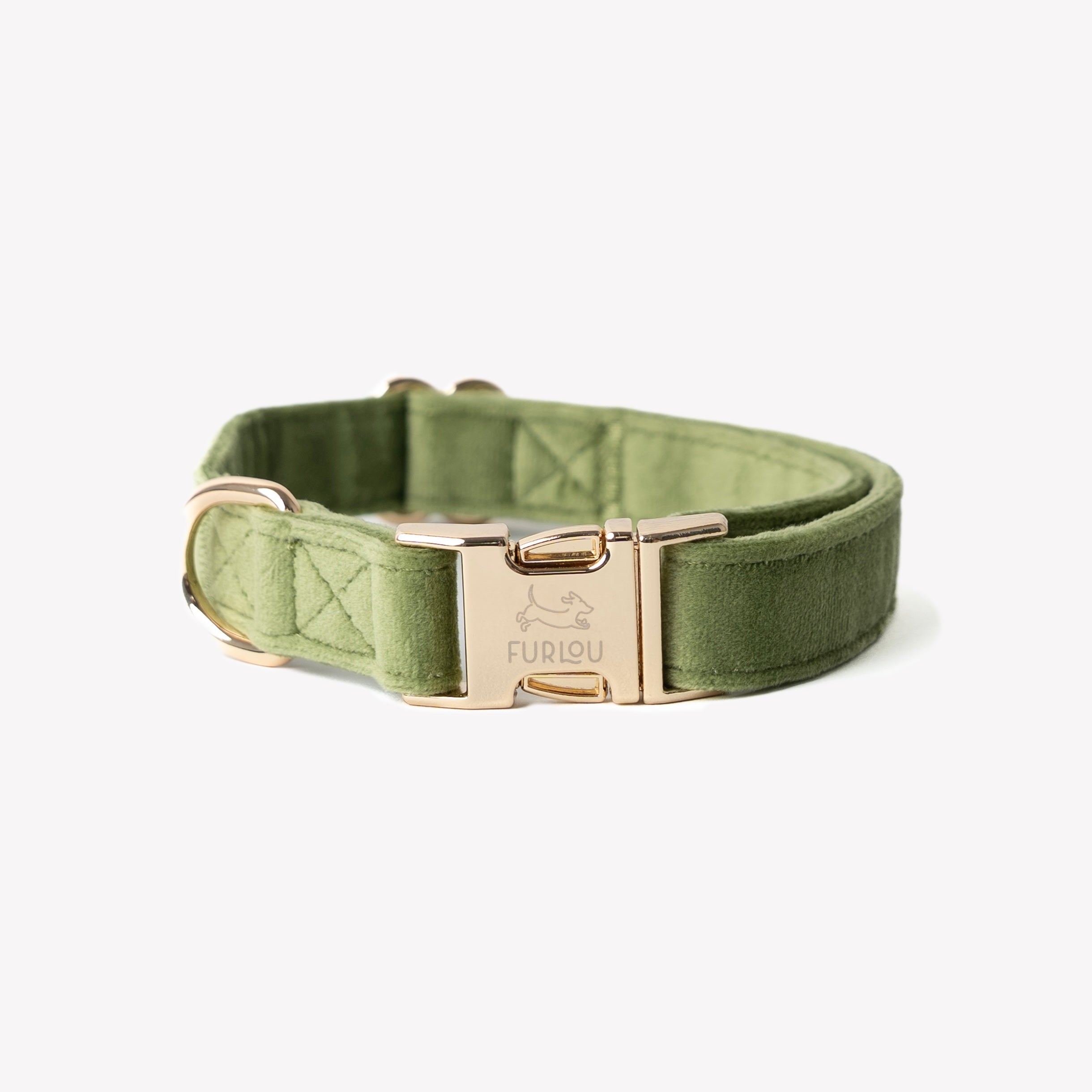 Luxury Velvet Dog Collar | Chic Green