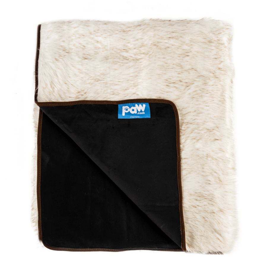 PupProtector waterproof dog blanket in white with brown accents, photo 5