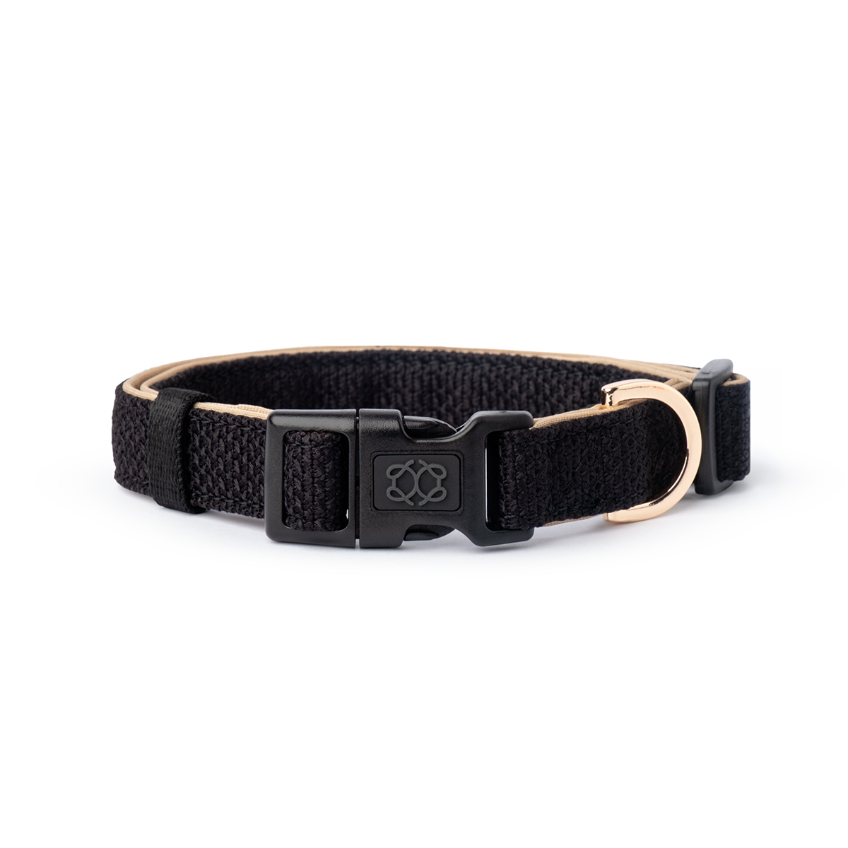 Dogistry Crosby black padded City dog collar