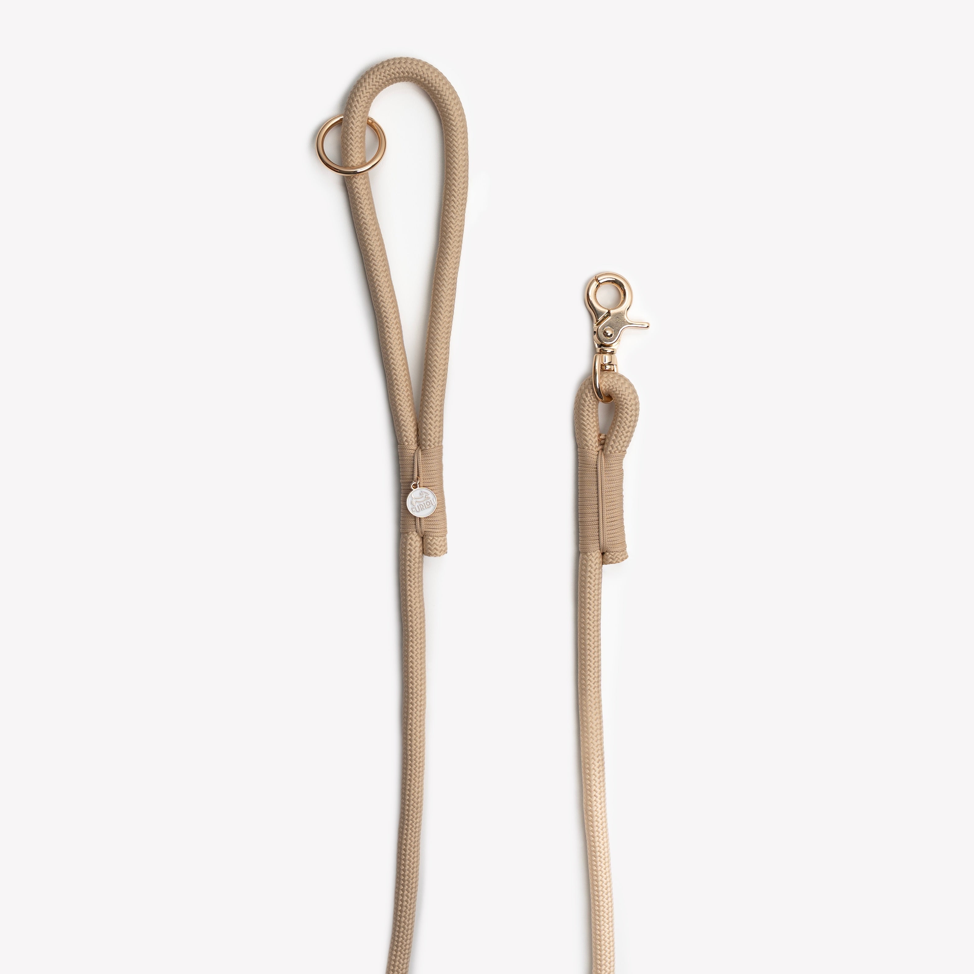 Braided Rope Dog Leash in Beige Color | 5ft Long | Waterproof