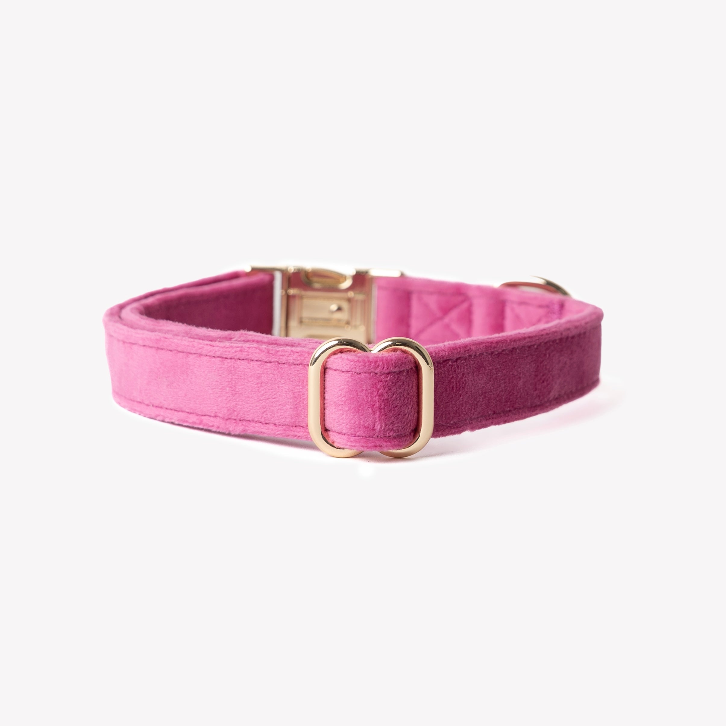 Magenta Velvet Dog Collar