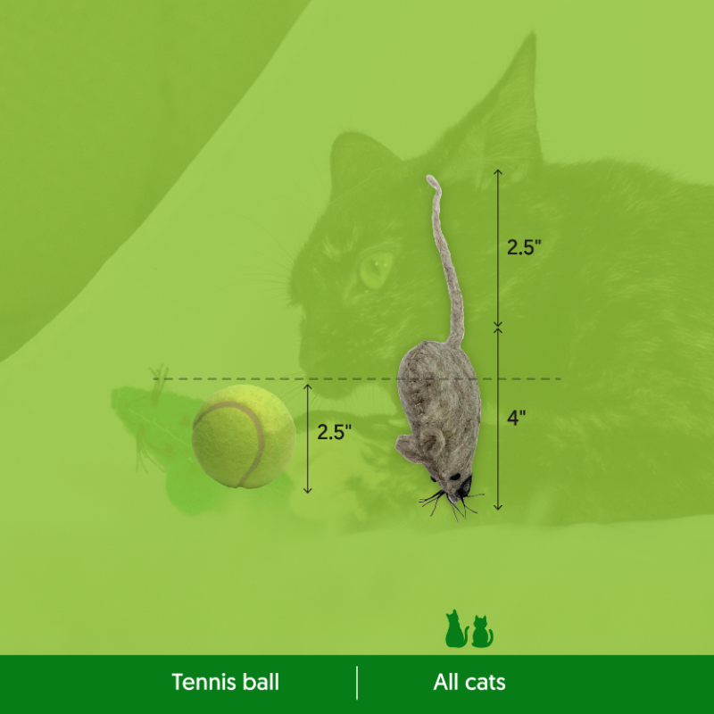 Natural Wool Mouse Cat Toy | Non Toxic | Eco-Pouncer