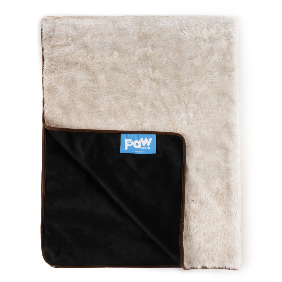 PupProtector summer short fur waterproof dog blanket in white with brown accents, photo 4