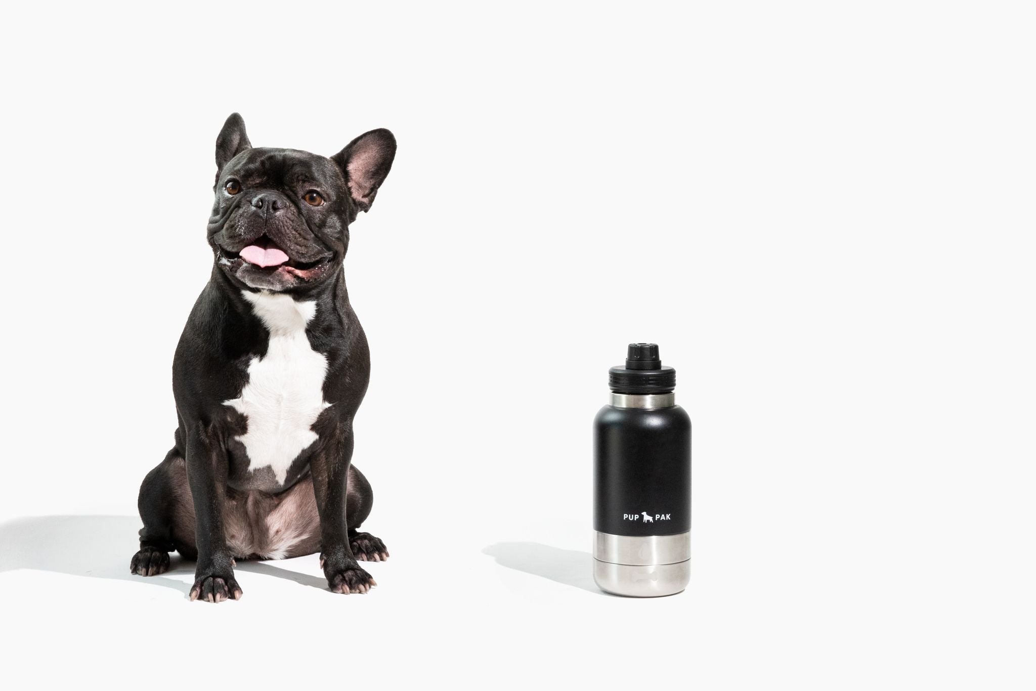 PupPak Dog Travel Water Bottle with Detachable Food & Water Bowls