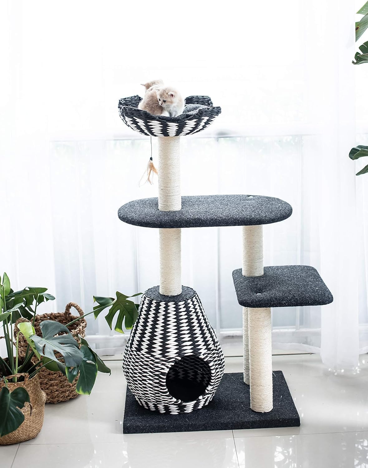 Petpals Aesthetic Sustainable Large Cat Tree Scratching Post