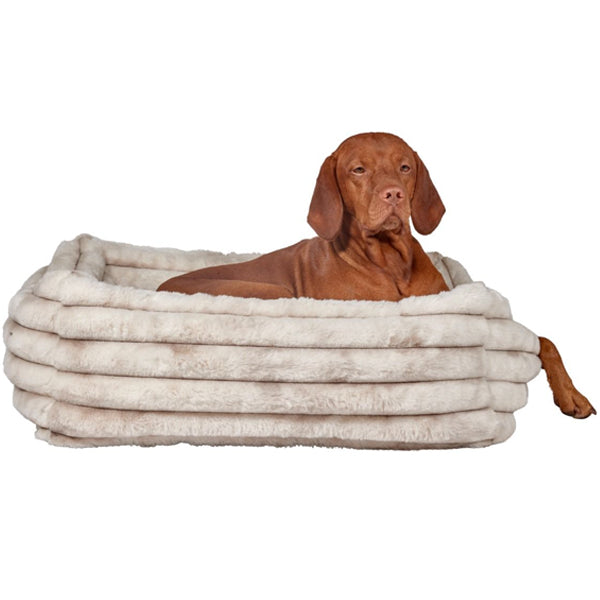 Large dog inside box style lyxyrious dog bed Bowsers Himalayan