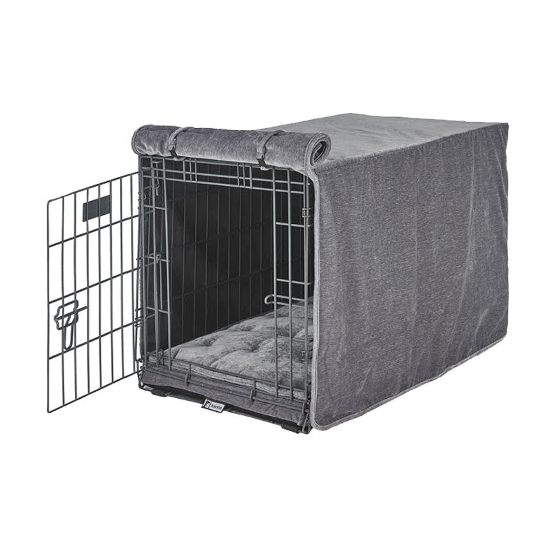 Dog crate cover and luxury crate mat