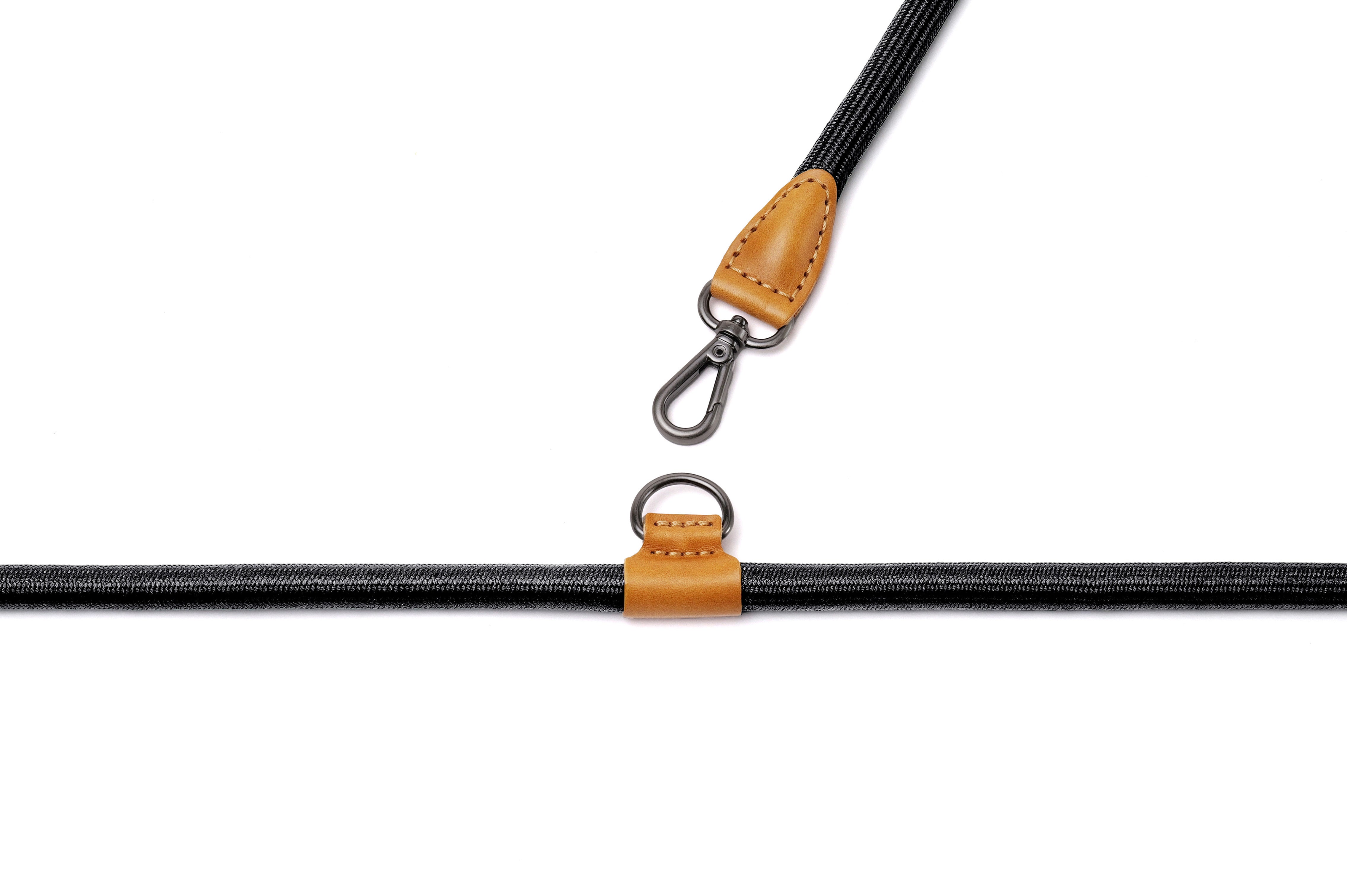 Luxury Leather Hands-Free Ray Dog Leash And Collar ID Tag Set