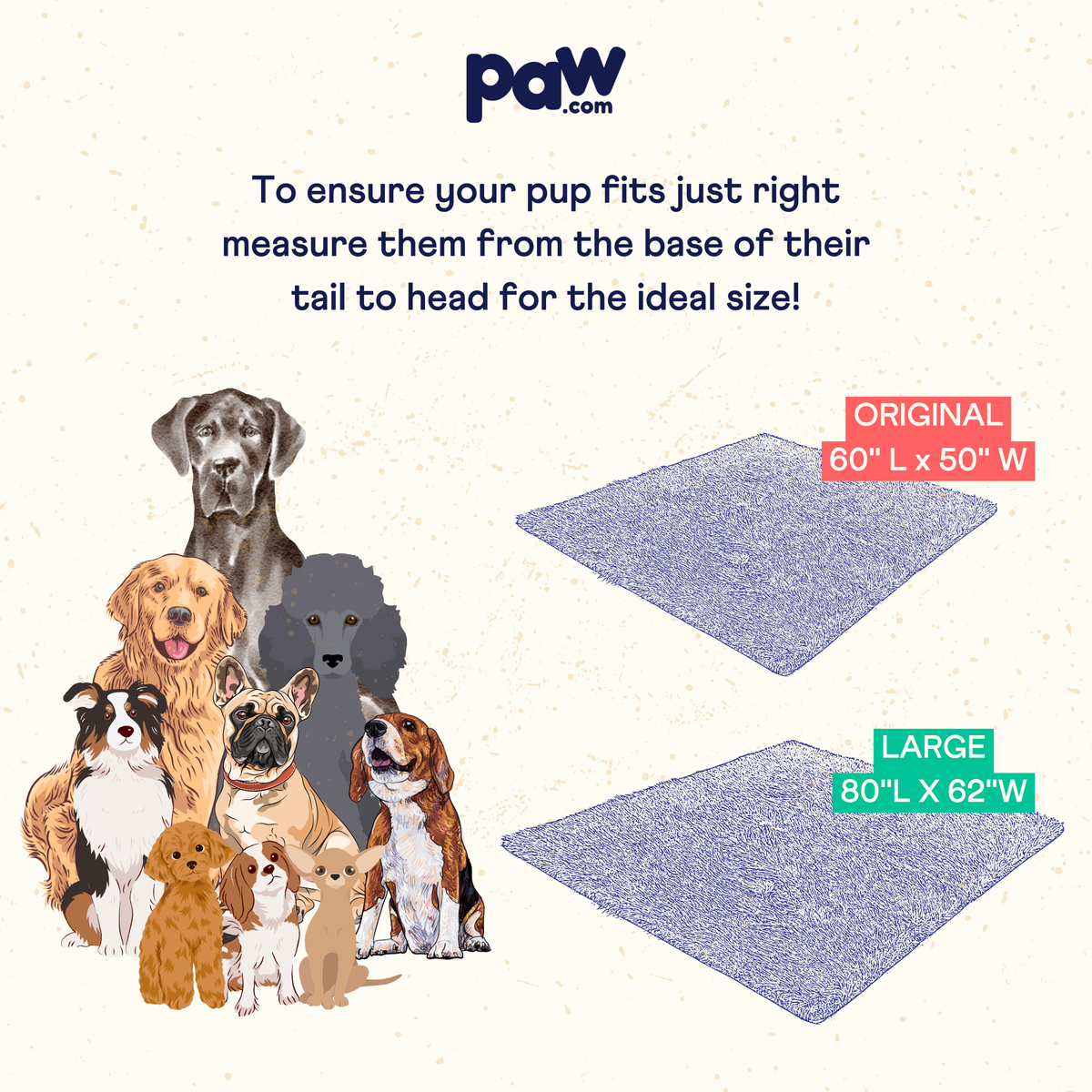 PupProtector summer short fur waterproof dog blanket size chart