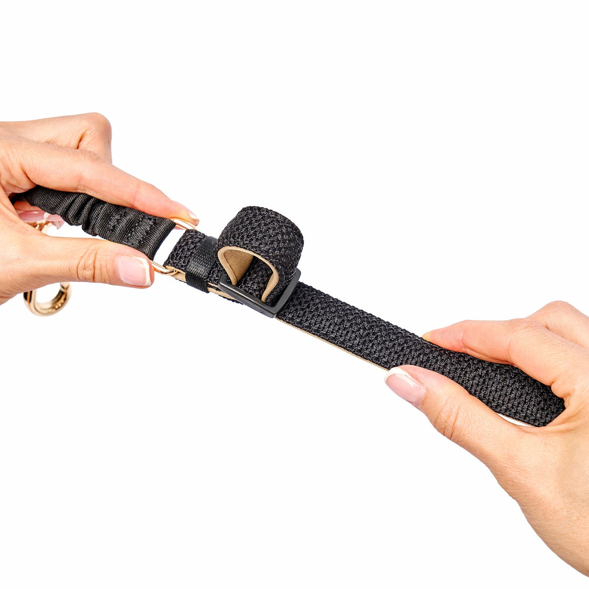 Crosby leash with clip-on poop bag holder