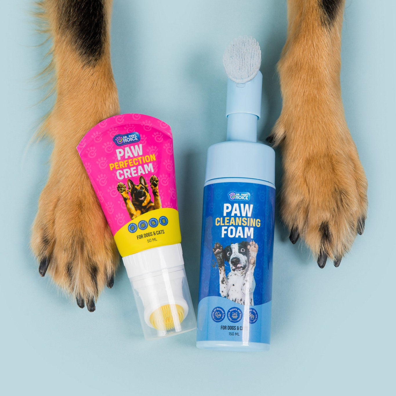 Paw Cleansing Foam + Paw Perfection Cream For Dogs