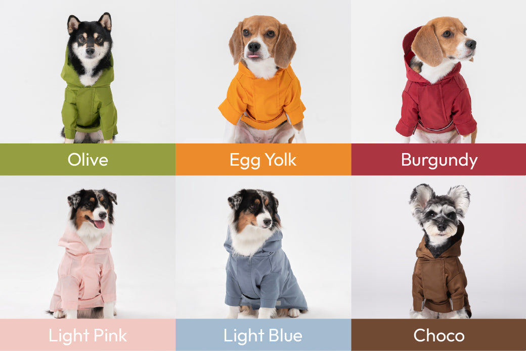 PEHOM Tribeca hooded dog raincoat in Choco brown