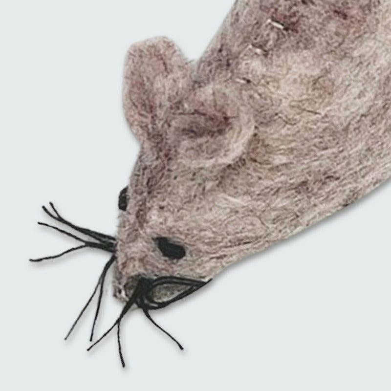 Natural Wool Mouse Cat Toy | Non Toxic | Eco-Pouncer