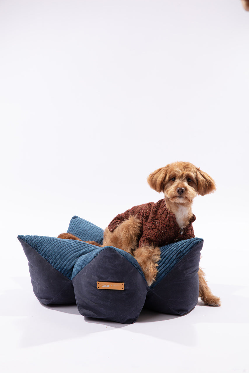 pehomnyc OULU X PEHOM - CUDDLE PET PILLOW BED- Navy Blue / Olive Green / Canyon Brown, photo 5