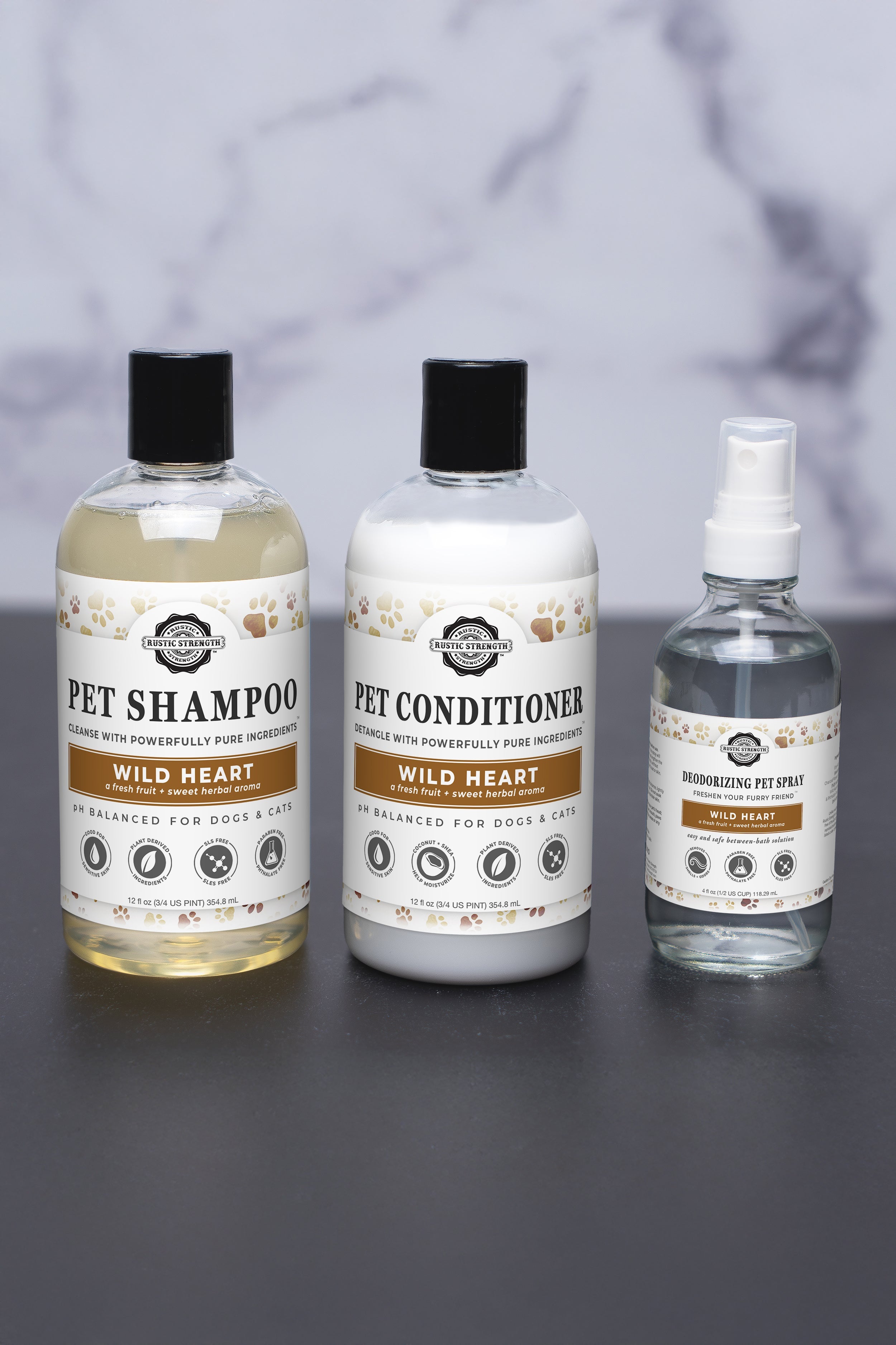 Non-Irritating, Non-Toxic Pet Shampoo, Conditioner & Spray | Scented
