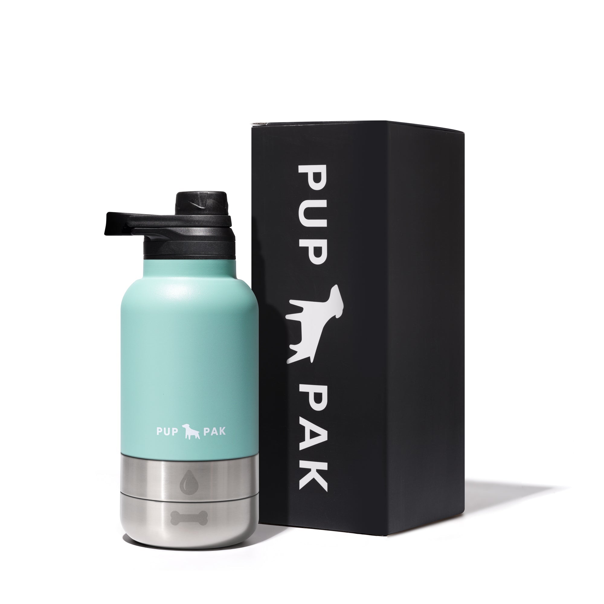 PupPak Dog Travel Water Bottle with Detachable Food & Water Bowls