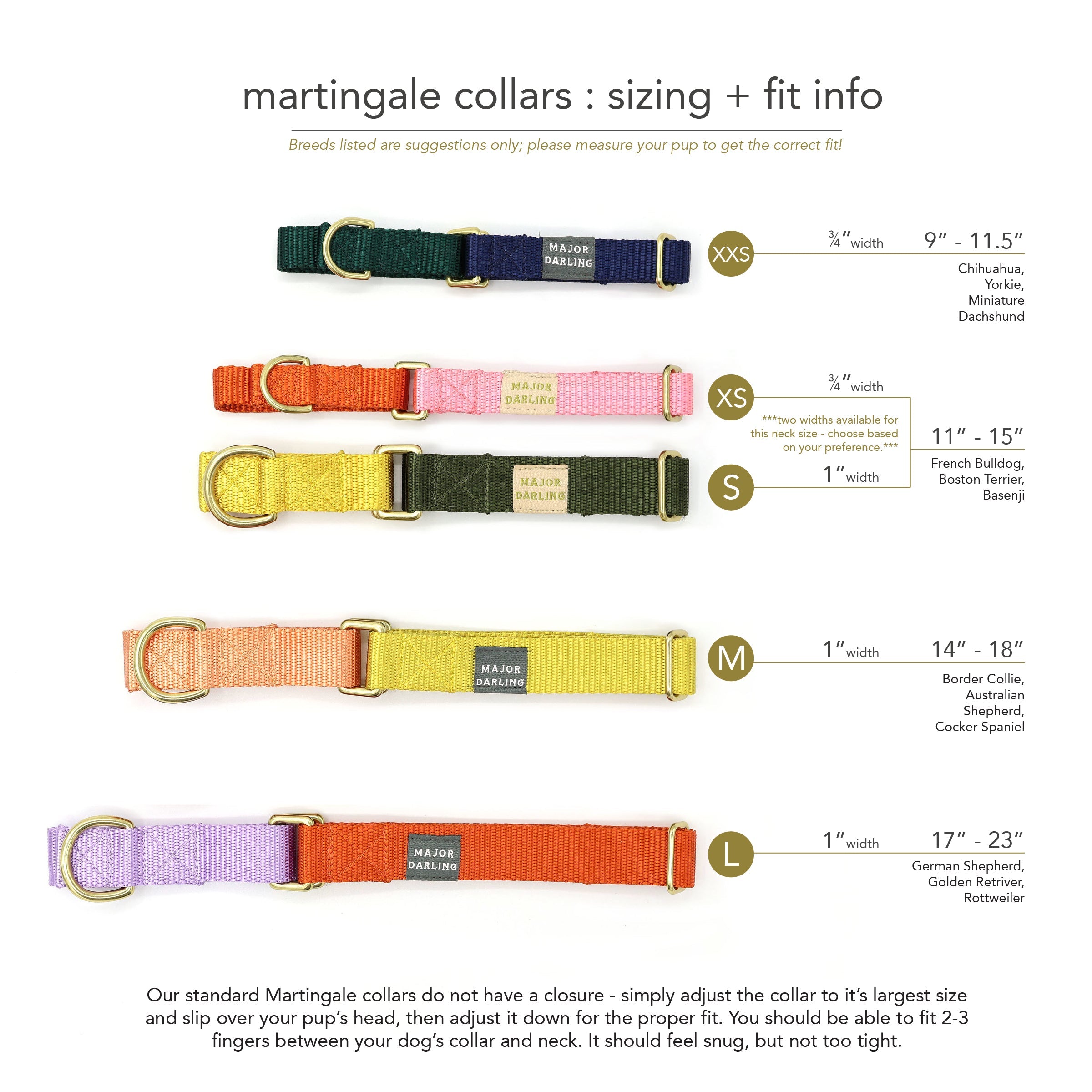 martingale training collar for pullers | peach + pink