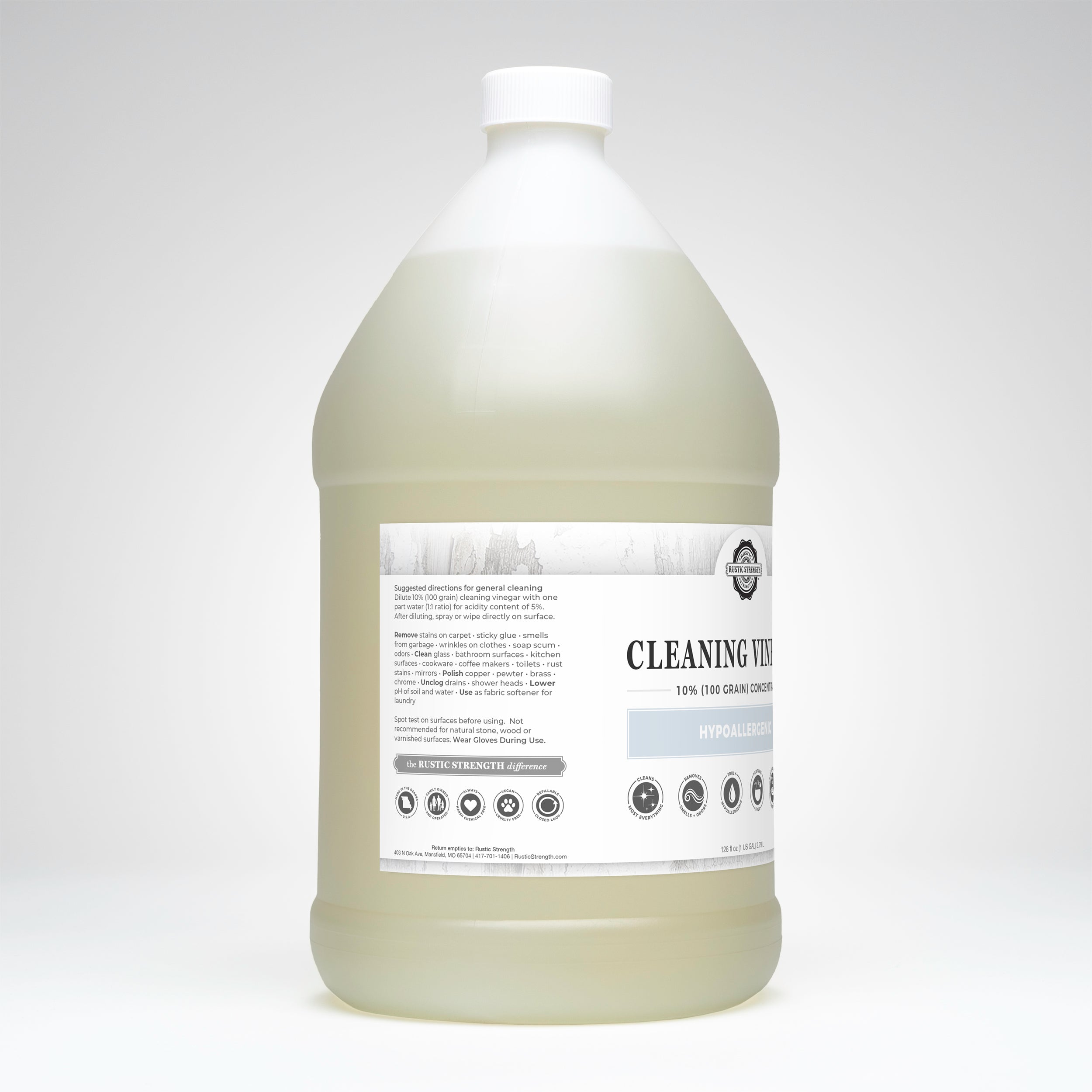 White Cleaning Vinegar Concentrate | 10% (100 grain)
