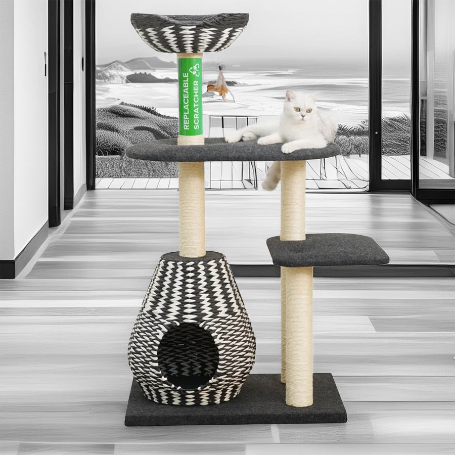 Petpals Aesthetic Sustainable Large Cat Tree Scratching Post