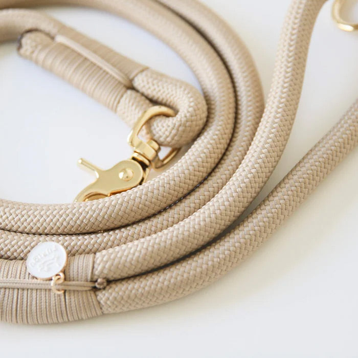 Braided Rope Dog Leash in Beige Color | 5ft Long | Waterproof