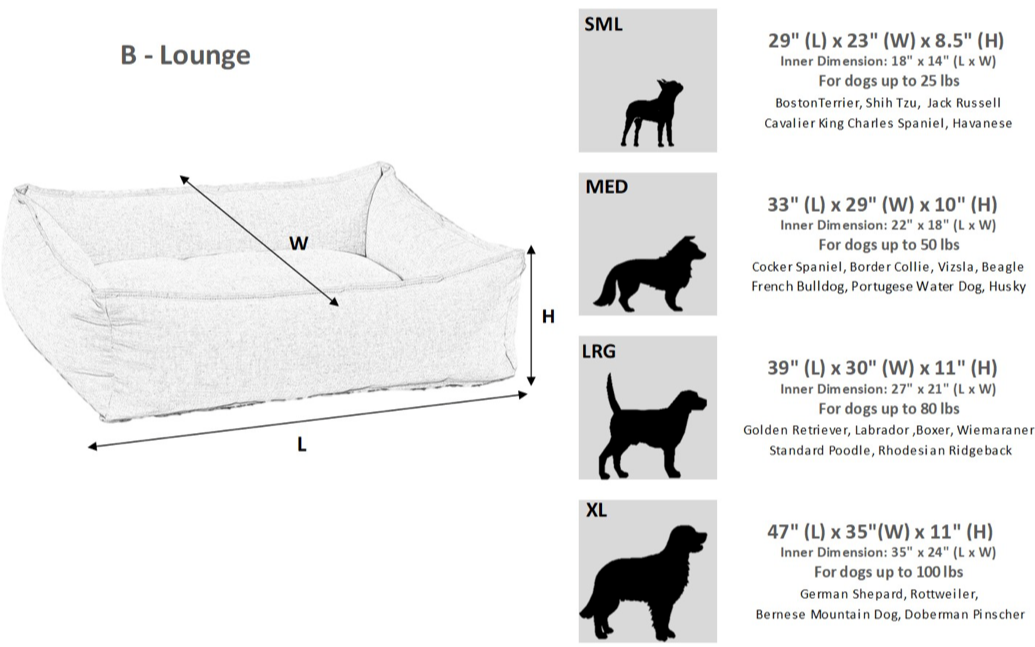 Bowsers B-Lounge cashmere fur dog bed