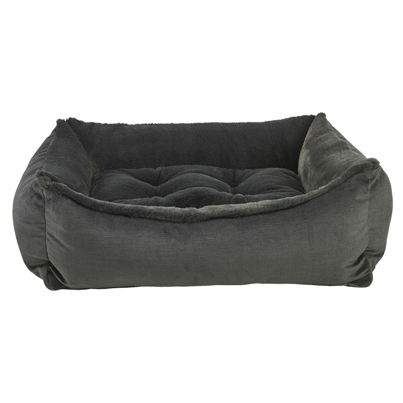 Bowsers Scoop Dog Bed – Soft Faux Fur, Calming Comfort & Washable Cover