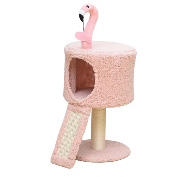 Catry Flamingo Cat Tree with Scratching Pad