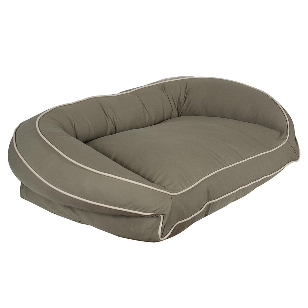 Classic Canvas Bolster Dog Bed With Cotton Cover