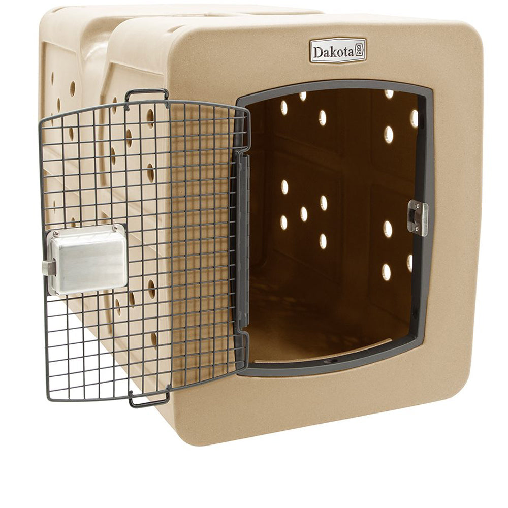 Pink color hard kennel for dogs