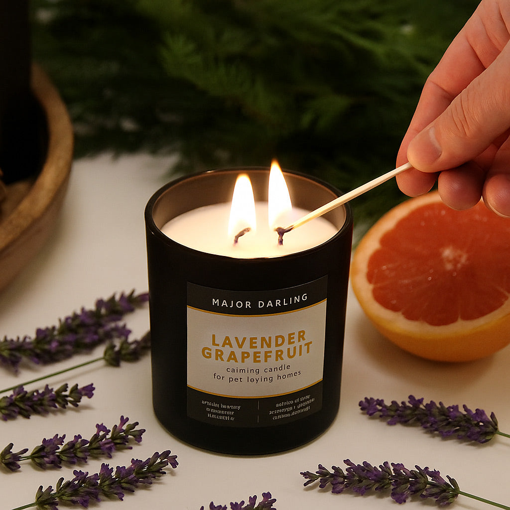 Pet Calming Soy Candle | Lavender + Grapefruit