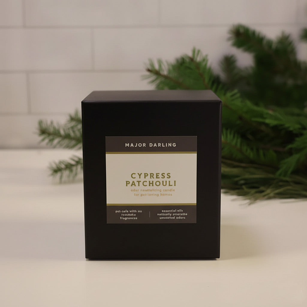 Pet Odor Neutralizing Soy Candle | Cypress Patchouli