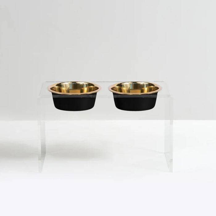 Hiddin Stainless Steel Glam Bowls with Acrylic Stand