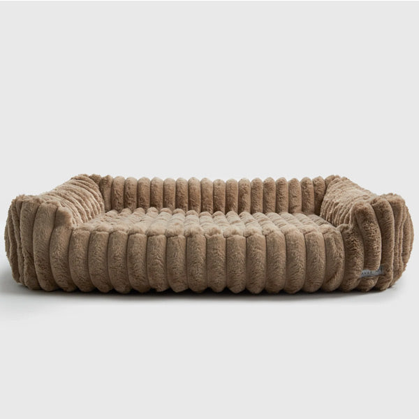 Luxury Big Dog XL Orthopedic Lounge Bed Up To 150 lbs | Corduroy Taupe