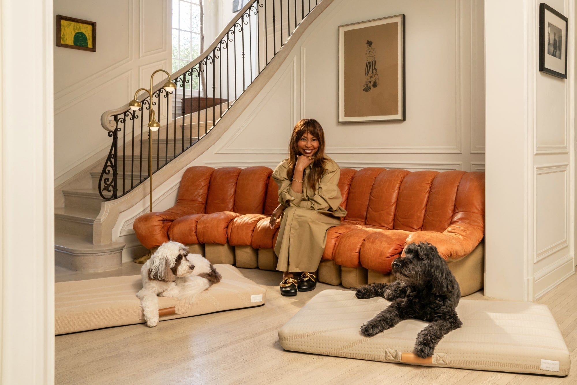 Brigette Romanek | Designer Dog Bed With Removable Luxe Cover - Taupe