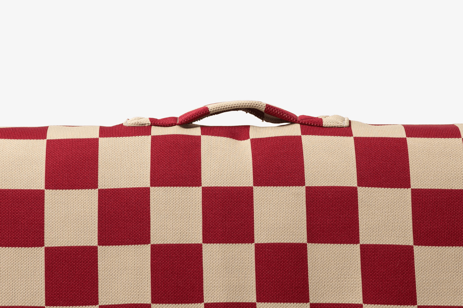 Eco-friendly Red Checker Dog Bed with Washable Cover