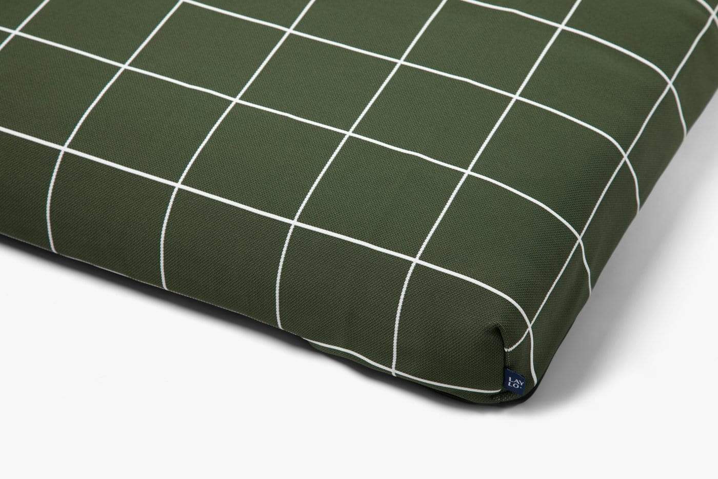Hunter Green Grid | Designer Dog Bed With Removable Cover