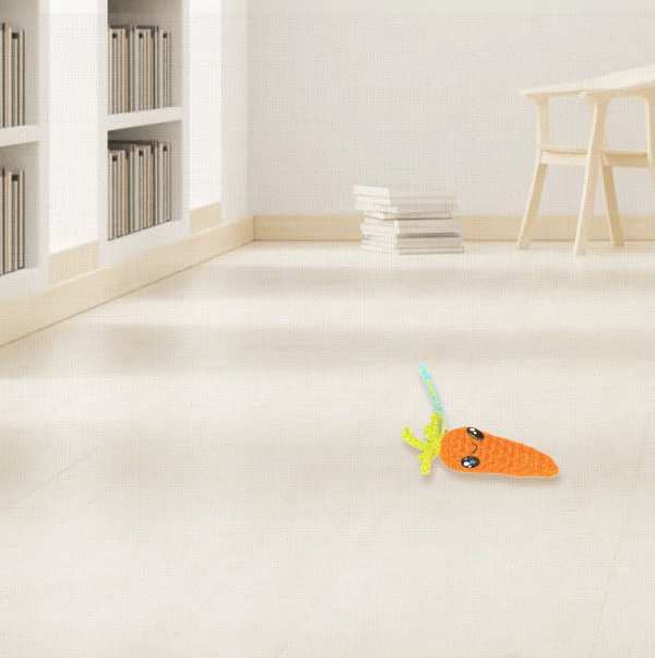Carrot-shaped cat toy