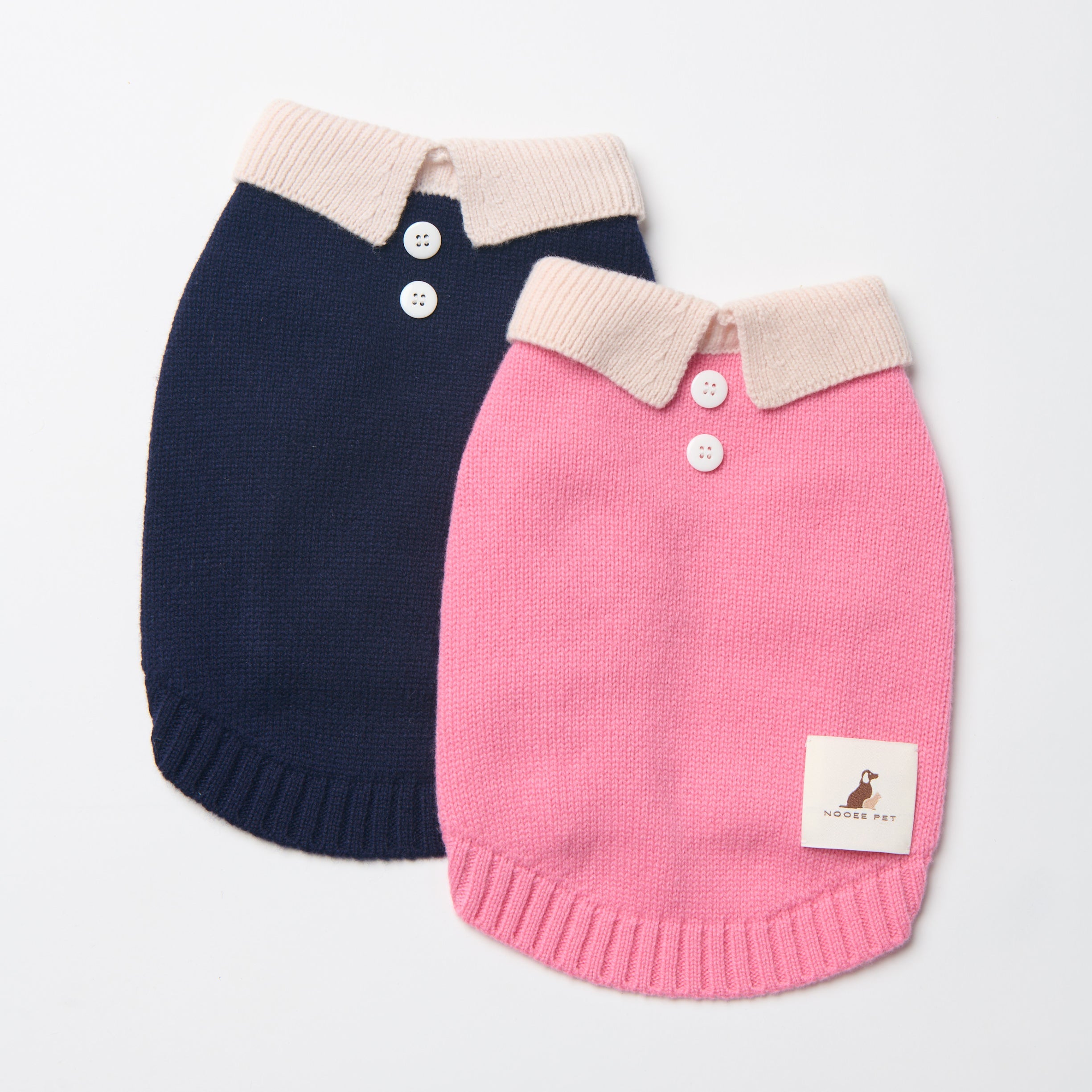 Nooee Small Polo Wool Sweater For Cats & Dogs | 100% Wool Knit