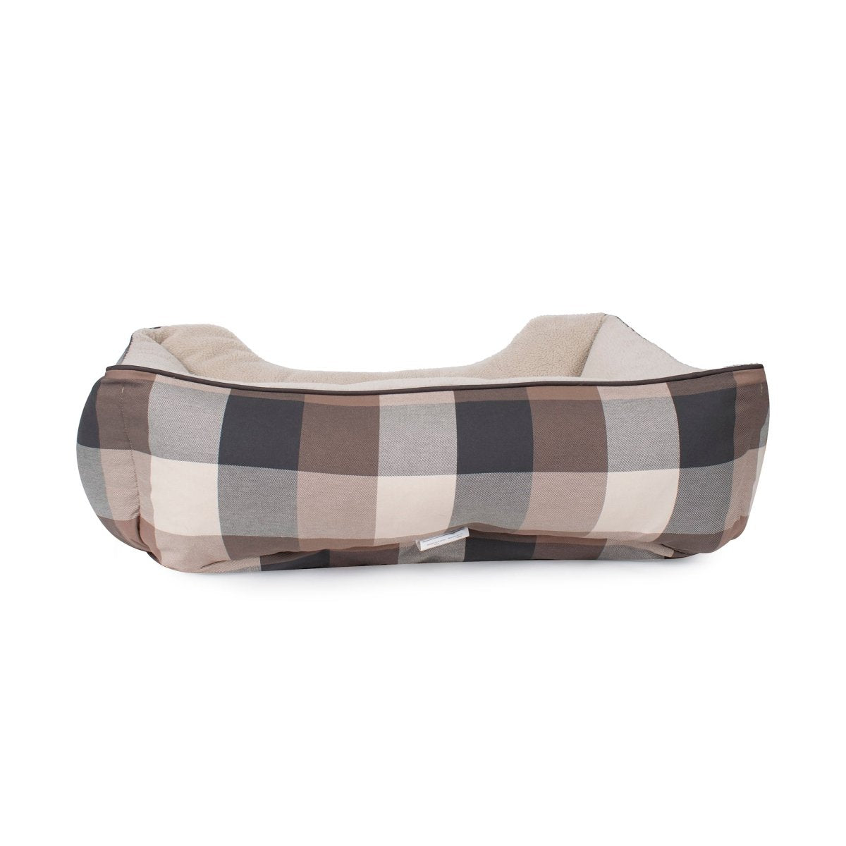 Pendleton Plaid Cotton Bolster Dog Bed With Removable Cover