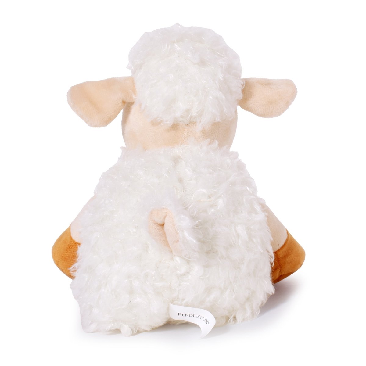 Back of the Pendleton plush lamb dog toy