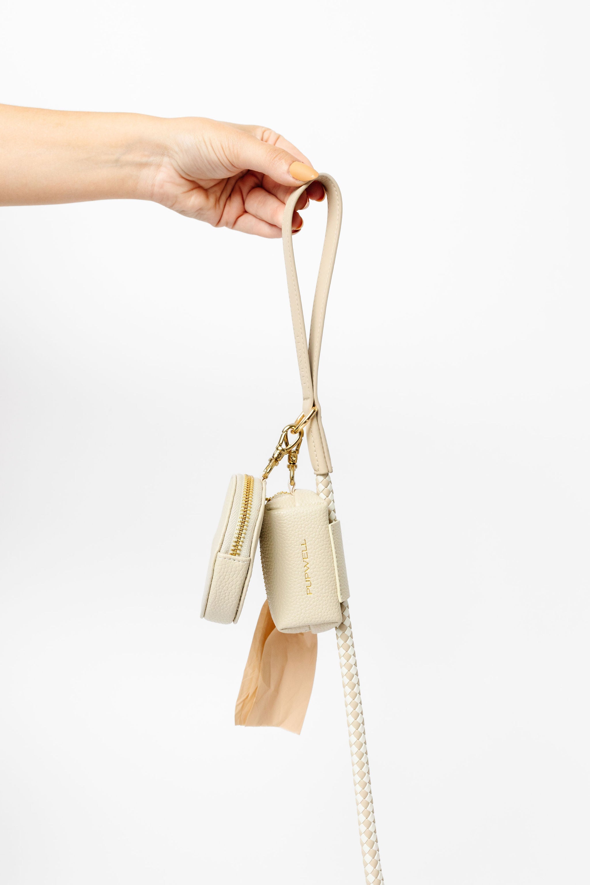 Shop chic dog leash with waste bag attached
