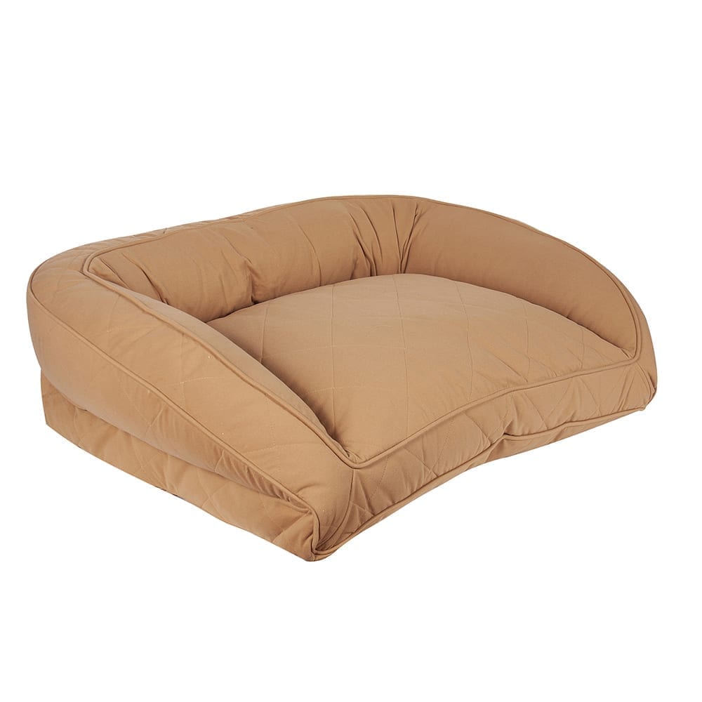 Brown sofa pet bed