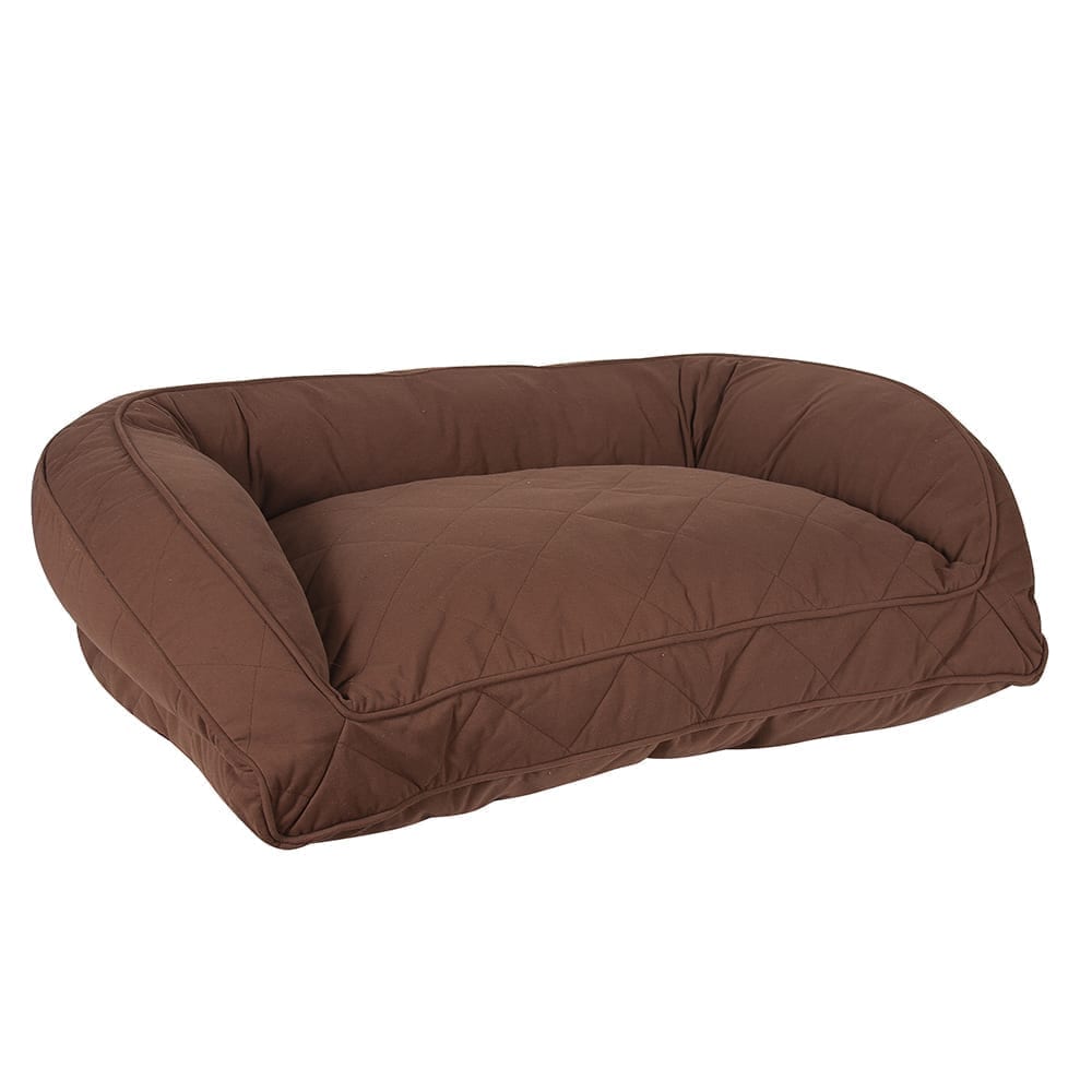 Orthopedic brown sofa dog bed