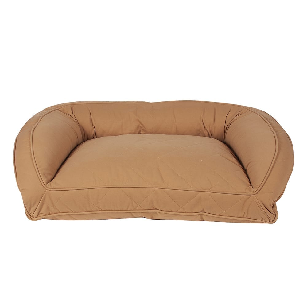 Brown sofa dog bed